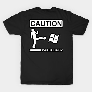 caution this is sparta linux T-Shirt